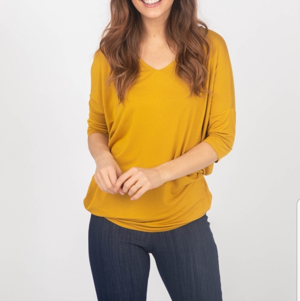 *NEWLY ADDED* Mustard V-Neck Tunic